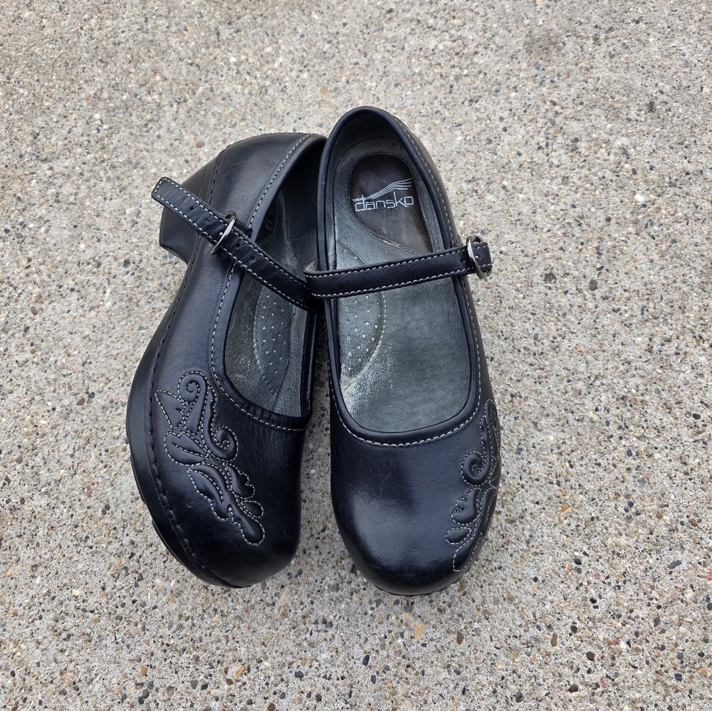 Dansko Black Mary Jane Sandals
